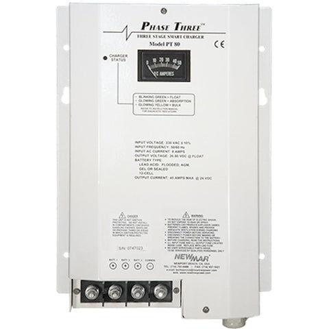 Newmar NMR-PT-80 3-Phase Battery Charger with 80 Amps 12 VDC Output & 3 Bank