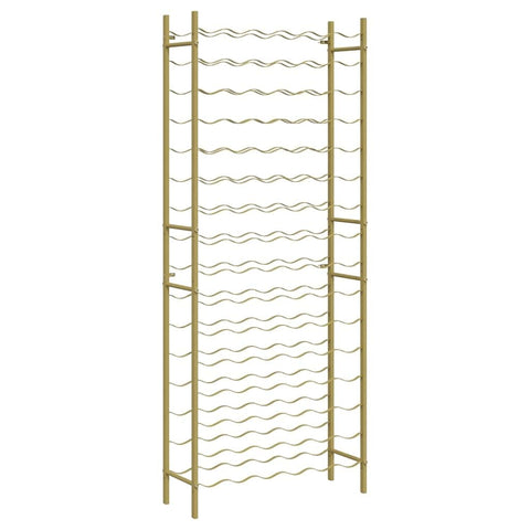 vidaXL Wine Rack for 96 Bottles Storage Whisky Rack Wine Shelf Bottle Holder Kitchen Drinking Shelf Home Indoor Furniture Gold Metal