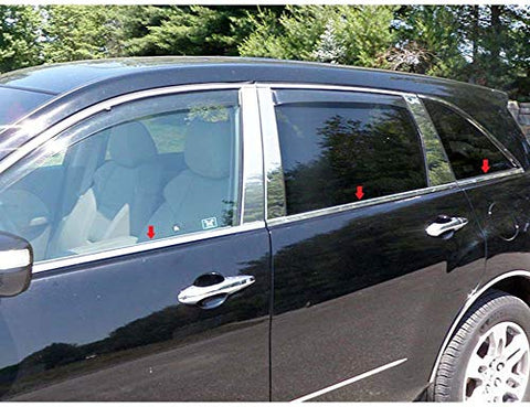 QAA is Compatible with 2007-2013 Acura MDX 6 Piece Stainless Window Sill Trim Set WS27297