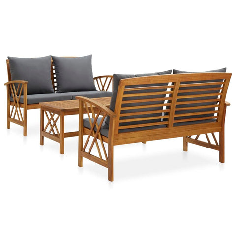 vidaXL Chill Out with Acacia Lounge Set, Perfect for Relaxing, Stylish Garden Furniture, Patio Vibes