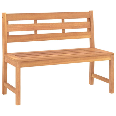 vidaXL Solid Teak Wood Patio Bench - Waterproof Outdoor Seating with Refined Look and Warm Color, Fit for Garden or Patio, 44.9 Inches