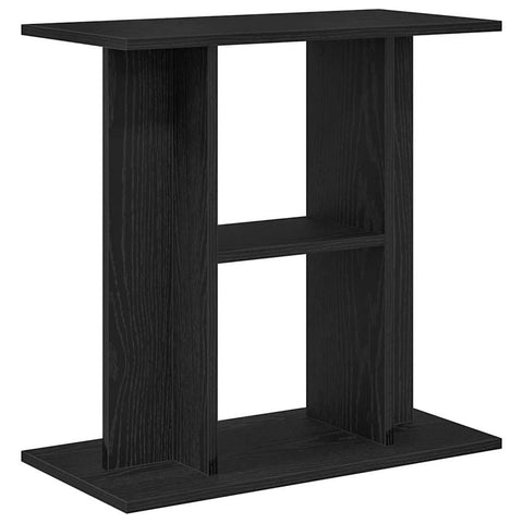 vidaXL Aquarium Stand Black Oak Engineered Wood 23.6 in Aquarium Stand
