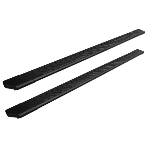 Raptor Series Running Boards Steps 5in OEM Style Full Tread Black Aluminum Compatible with 2004-2024 Titan King/Extended cab