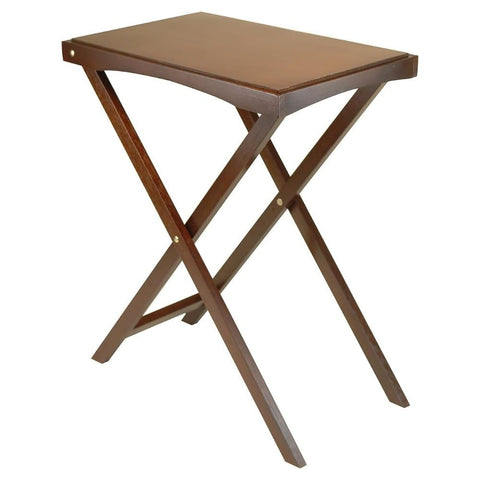 Oakestry Devon Butler TV Table with Serving Tray Antique Walnut Functional TV Tray for Living Rooms or Dining Areas Solid Wood Construction with Sturdy Legs and Frame Complements Any Home Decor