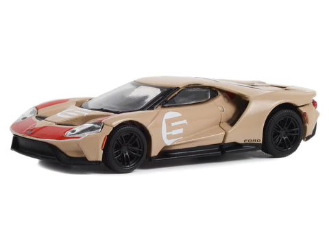 2022 GT Heritage Edition #5 Holman-Moody 1966 24 Hours of Sweep Tribute Gold Metallic with Red Accents Hobby Exclusive Series 1/64 Diecast Model Car by Greenlight 30413