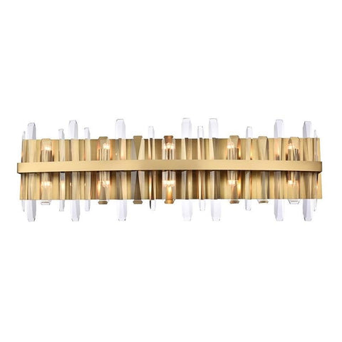 Elegant Decor Indoor Modern Serena 36 inch Crystal Bath Sconce - Satin Gold
