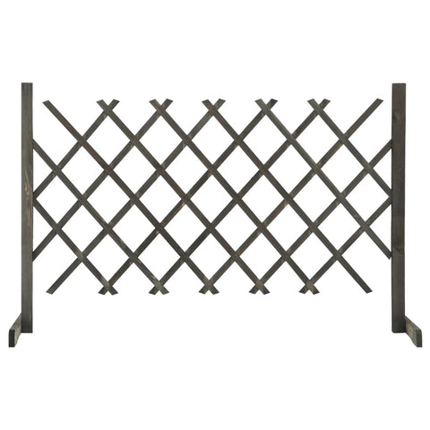 vidaXL Versatile Garden Trellis Fence - Expandable, Solid Firwood, Gray Waterbase Finish, 47.2"x35.4", Supports Climbing Plants, Requires Assembly
