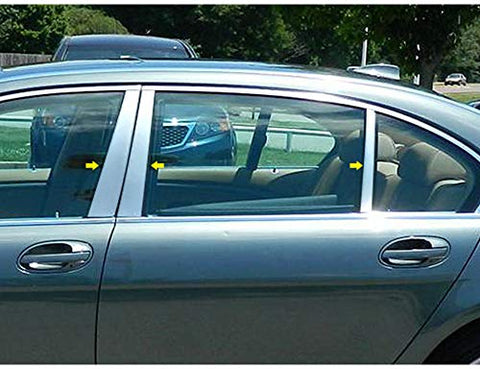 QAA is Compatible with 2002-2008 BMW 7 Series 6 Piece Stainless Pillar Post Trim, Does NOT fit The LI Model PP25918