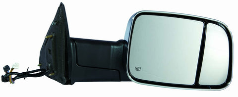 DEPO 334-5419R3ECH1 Dodge RAM 1500/2500/3500 Passenger Side Chrome Heated Power Towing Mirror with Memory, Turn Signal, Puddle Lamp