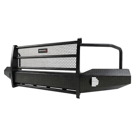 Trail FX Bumper FX3003A, One Piece Design, Direct Fit, With Grille Guard/Grille Mesh/Auxiliary Light Cutouts, Without Winch Mount, Gloss Black, Steel, Fits 1999-2004 Ford F-250/350/450/550 Super Duty