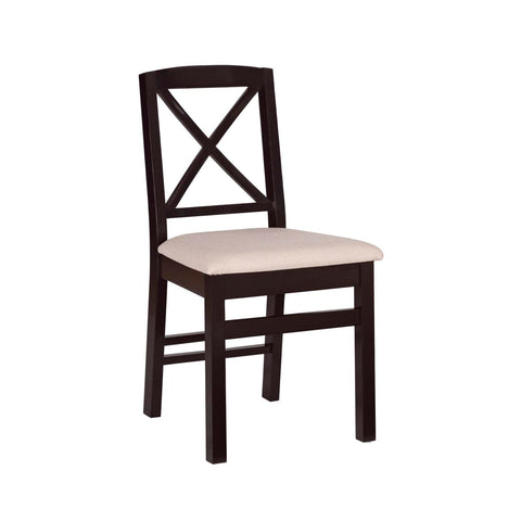 Linon Triena X Back Dining Chair Blk 2Pk