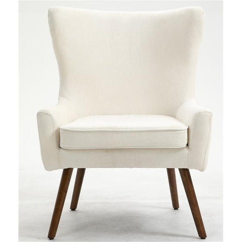 Claudie Wing Back Accent Chair - Beige