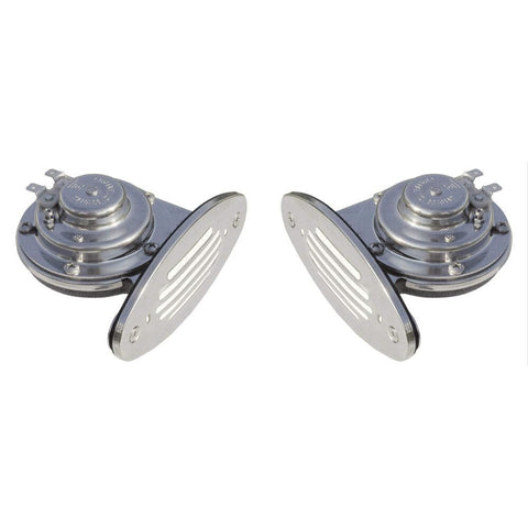 Schmitt & Ongaro Marine Products 7279757 Ongaro Mini Dual Drop-in Horn W/ss Grills High & Low Pitch