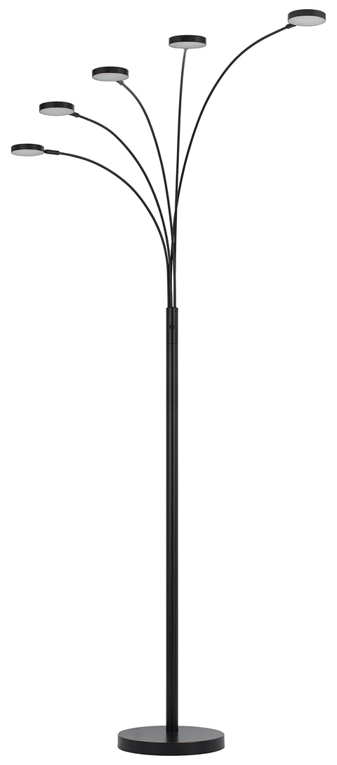 Cal Lighting BO-3121FL-5L-DB Malibu Intergrated Led 8W X 5 Metal Arc Floor Lamp
