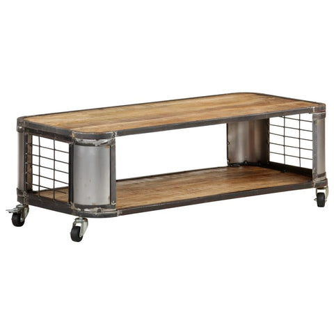 Oakestry Coffee Table Natural Mango Wood Solid Mango Wood, Steel Premium Storage Cabinet Modern Luxury Storage Solution Elegant Dining Interior Furniture Space Saving Organizer