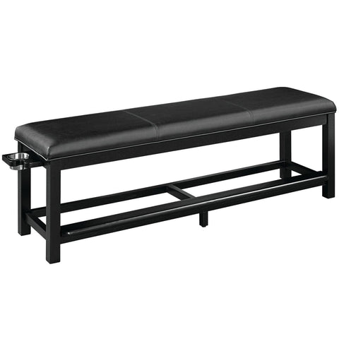 RAM Gameroom Black Spectator Billiards Storage Bench