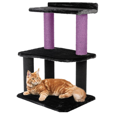 Noba 34 Inch Classic Comfort for Indoor Modern Premium Cats and Kittens Scratcher Larger Base for Better Stability, (Black, Purple)