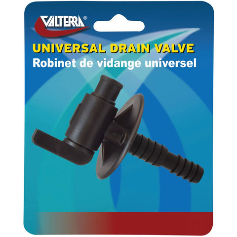 Valterra LLC A012025BKV Universal Drain Valve, 3/ , Black