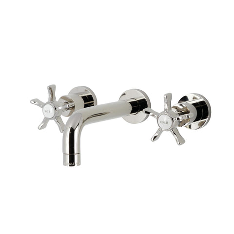 Kingston Brass KS8126NX Hamilton Two-Handle Wall Mount Bathroom Faucet, Polished Nickel