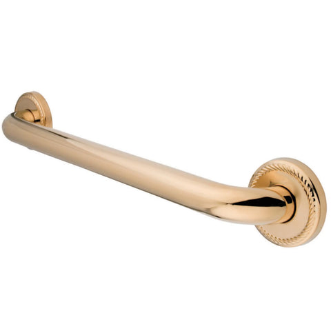 Kingston Brass DR814162 Designer Trimscape Laurel Decor 16-Inch Grab Bar with 1.25-Inch Outer Diameter, Polished Brass