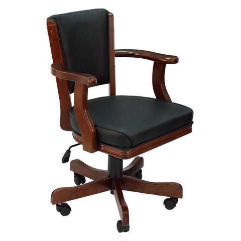 Cushioned Game Table Arm Chair Finish: English Tudor