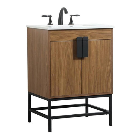 Elegant Decor Indoor Modern Under Sink Bathroom Fixtures Storage Organizer Cabinet 36 inch Single Bathroom Vanity - Green with backsplash