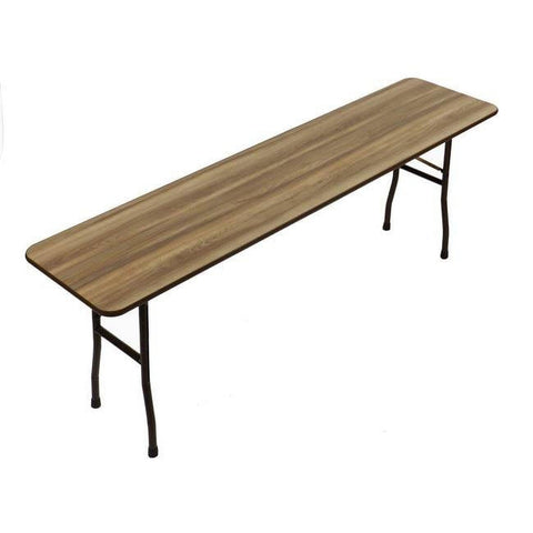 Correll 30"x96" Commercial Duty Folding Table, Colonial HickoryPressure Laminate Top, 3/4" Core (CF3096PX-53)