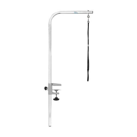 Pet Edge Master Equipment Silver Aluminum Pet Grooming Arm & Clamp – Adjustable Height to 36”, Fits Most Grooming Tables