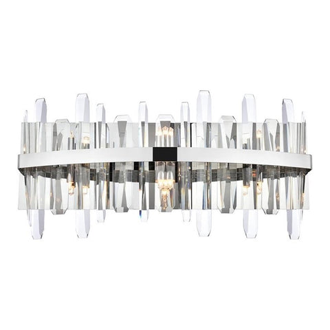 Elegant Decor Indoor Modern Serena 24 inch Crystal Bath Sconce - Chrome