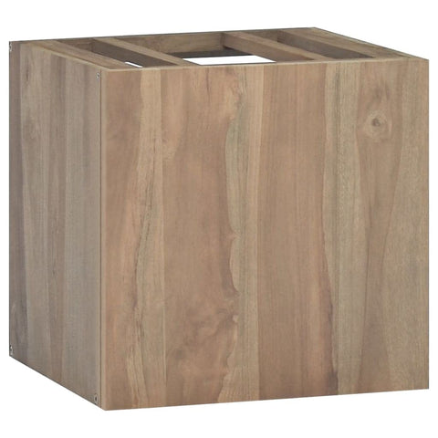 vidaXL Wall Mounted Bathroom Cabinet with Solid Teak Wood Frame, Ample Storage Space, Simple Installation, Weather, Long Lasting, 18.1"x10"x15.7"