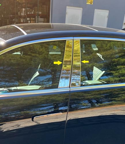 QAA Part PP73375 is a 4 Piece Stainless Steel Pillar Post Trim That is Compatible with Genesis G90 2023-2025