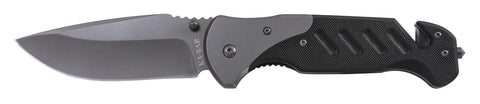Ka-Bar 3085 Coypu Folder, 3.75" Blade, Clip Point, Black G10 with Bolster Gray