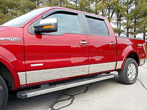 QAA Is Compatible With 2009-2014 Ford F-150 12 Piece Stainless Rocker Panel Trim, Lower Kit, 7.25" - 7.5" Tapered Width TH49317
