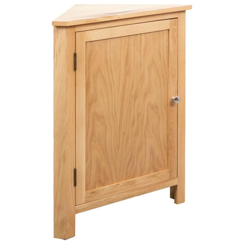 vidaXL Solid Wood Oak Corner Cabinet Space Saving Storage Rustic Home Living Room Entryway Doorway Hallway Shelf 23.2"
