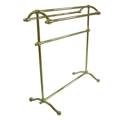 Kingston Brass CC2292 Vintage Freestanding Towel-Rack, 29-1/2-Inch Height, 28-Inch Width, Polished Brass
