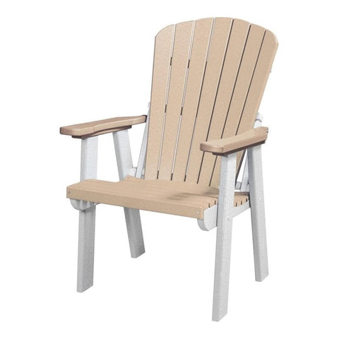 OS Home and Office Furniture 42" Resin Fan Back Chair in Weatherwood/White