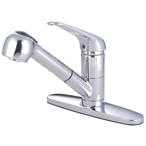 Kingston Brass KS881C Kitchen Faucet, Matching Pull-Out Sprayer, Polished Chrome