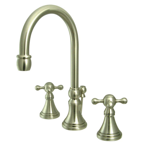 Elements of Design ES2988KX Madison 2-Handle 8" to 16" Widespread Lavatory Faucet with Brass Pop-Up, 6-1/2", Brushed Nickel