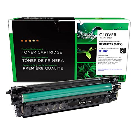 Clover Remanufactured Toner Cartridge Replacement for HP CF470X (HP 657X) High Yield | Black