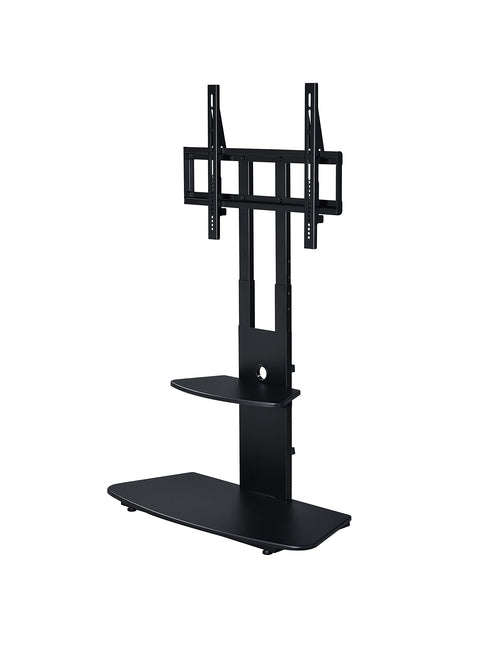 Proman Porducts ST17176 Marco TV Stand for Television up to 86", Adjustable Height and Shelved, Black