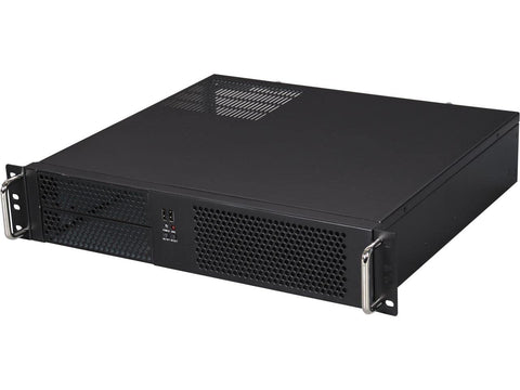 iStarUSA Group 2U Compact Rackmount 2 X 5.25 (D-214-MATX) , Black