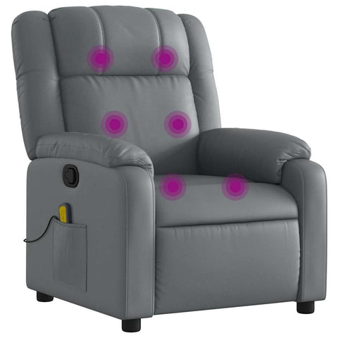vidaXL Massage Recliner Chair Grey