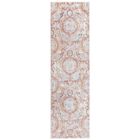 Rizzy Home Alora Decor Lavish 2'7"x8' Geometric Beige/Gray/Rust/Blue Power-Loomed Area Rug