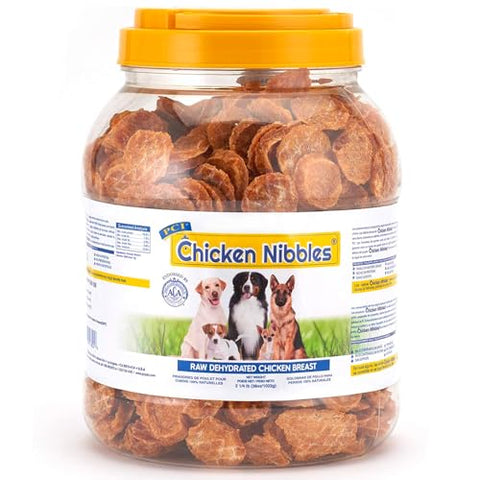 Pet Center Inc. (PCI) Chicken Nibble Dog Treats, 2.25lb. – 100% Real Raw Dehydrated Chicken Breast Bites for Small, Medium & Large Dogs