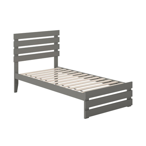 AFI, Oxford Twin Platform Bed with Matching Footboard, Grey