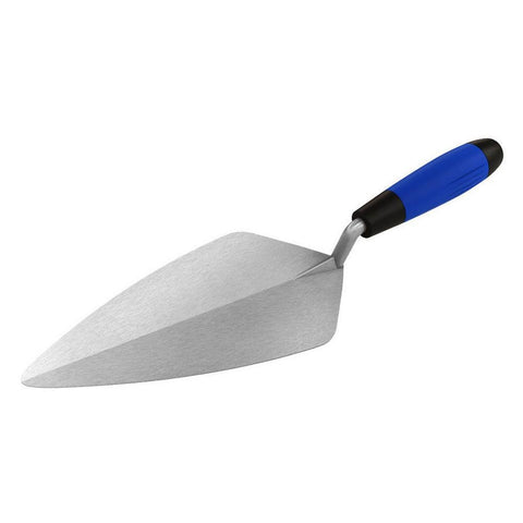 Bon 72-279 Brick Trowel - Carbon Steel Narrow London 12-inch Comfort Grip Handle - For Brick, Block and Stone Masonry Construction