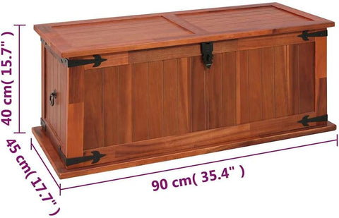 vidaXL Solid Acacia Wood Storage Chest 90 x 45 x 40 cm