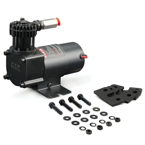Viair 98C Stealth Black Air Compressor Kit W/Omega Style Mounting Bracket, 12V, Motorcycle Air Suspension, Load Leveling, 00091