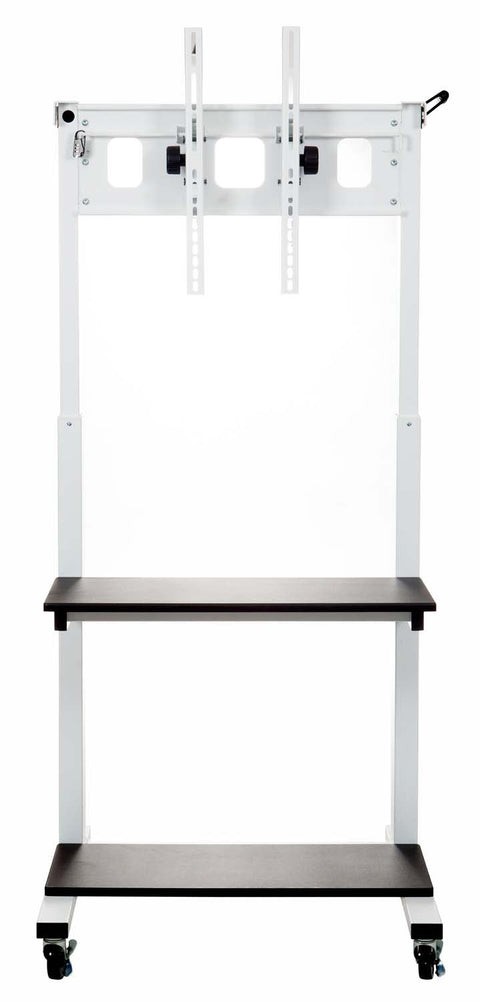 LUXOR CLCD Flat Panel TV Cart, Crank-Adjustable, Holds Up to 32"–80" Flat Panel or LCD TV, Mounting Hardware Included