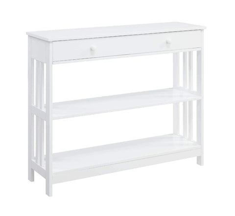 Convenience Concepts Mission 1 Drawer Console Table, White
